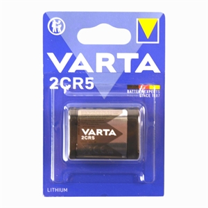 Lithium batter type 2CR5 - 6V fra Varta - 1,6 Ah.